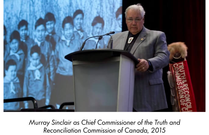 Murray Sinclair as Chief Commissioners of the Truth and Reconciliation Commission of Canada, 2015