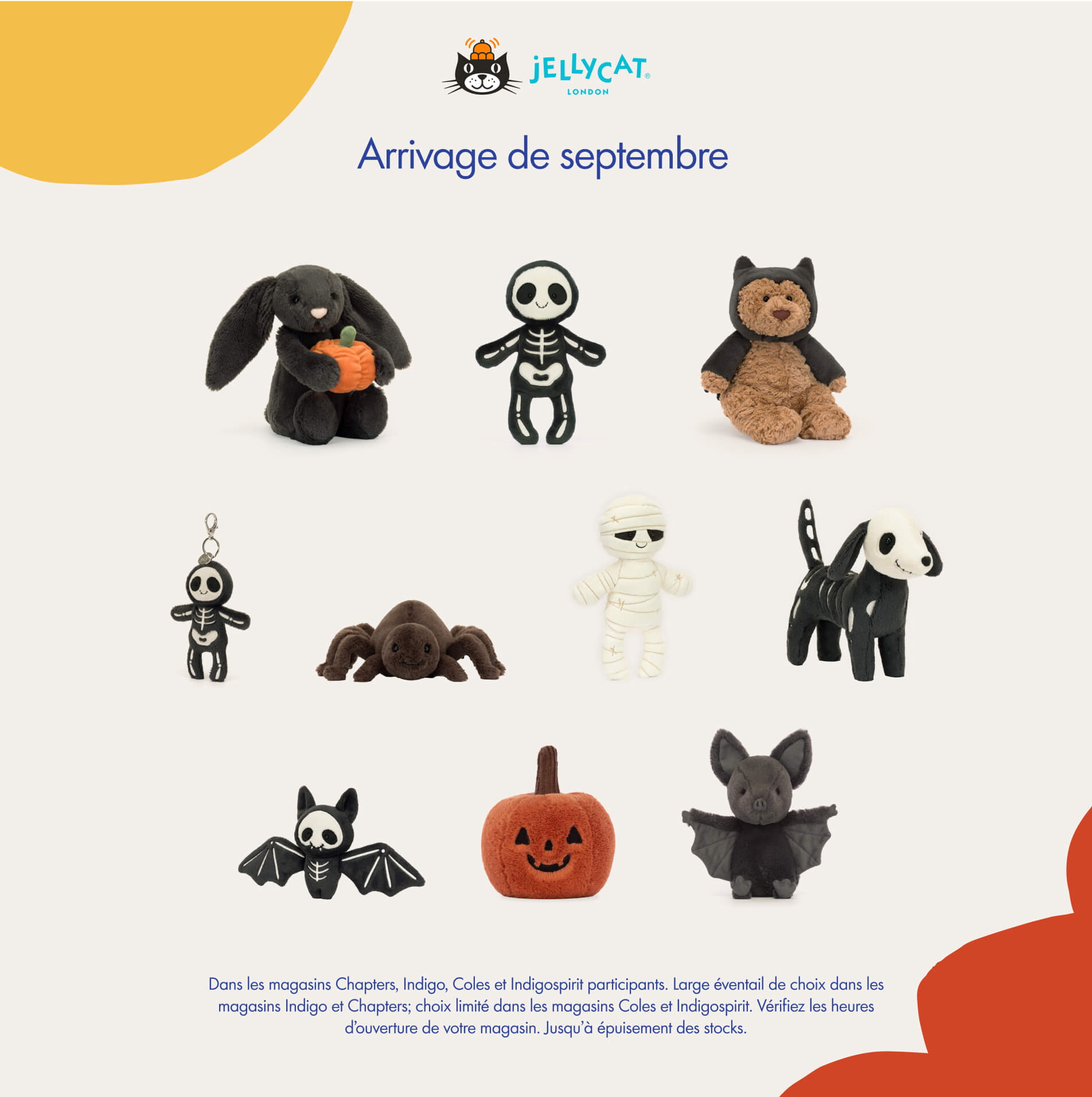 Jellycat - Nouveautés et peluches rares! Dénichez-les avant qu'il n'y en ait plus. Premier samedi du mois.