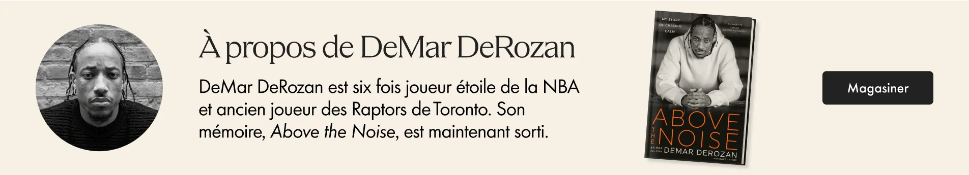 Magasiner le nouveau livre de DeMar.