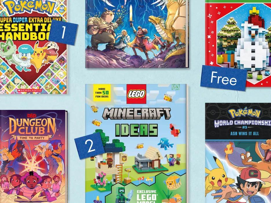 Buy 2, Get the 3rd free on Select Kids' Pokémon, Minecraft, and Dungeons & Dragons Books