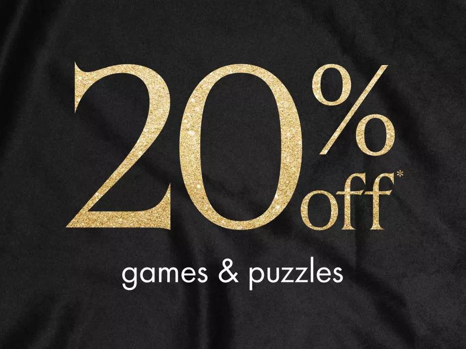 20% off games & puzzles