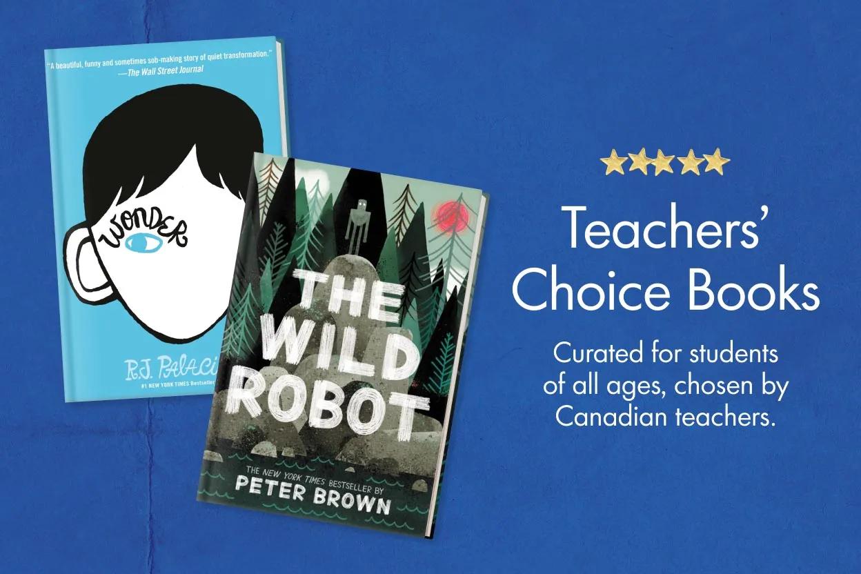 Teachers' choice books - curated for students of all ages, chosen by Canadian teachers.